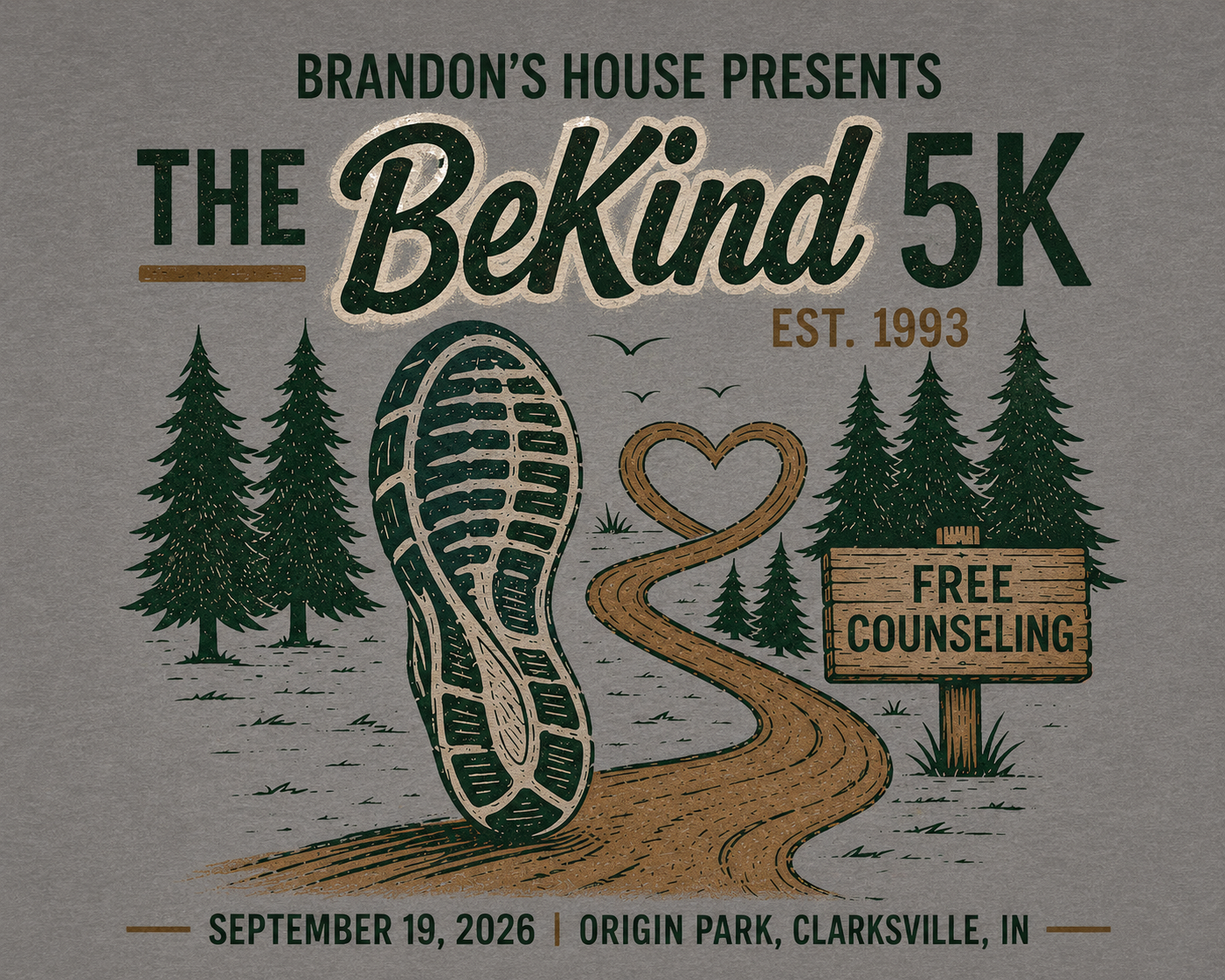 BeKind with Brandon's House 5K Fun Run/Walk. September 19, 2026